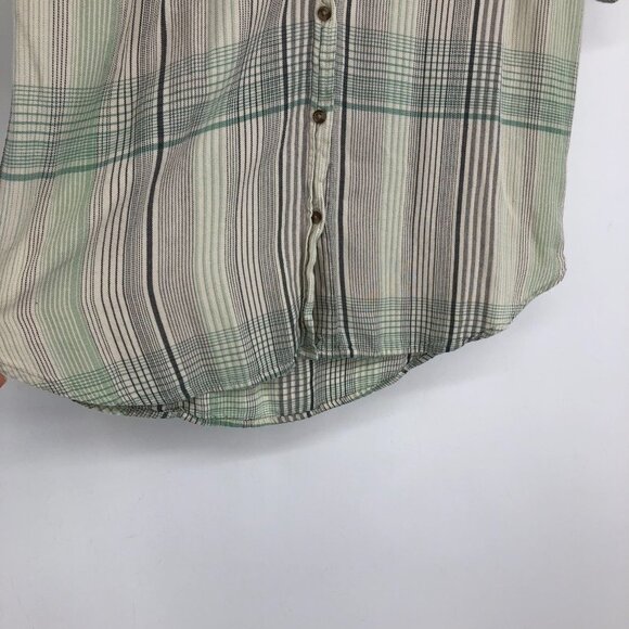 Universal Thread Goods Light Green Short Sleeve Plaid Button up Shirt M - Picture 9 of 15